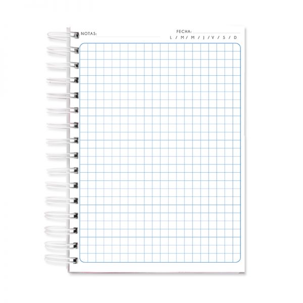 Cuaderno Cuadriculado Diseño Fechas Semanales Portada Personalizada Tamaño 18×22 Cm Venus 6199
